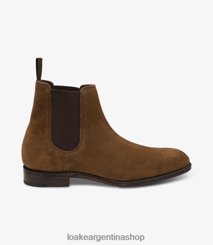 Loake puerta de cobre DX2T491 botas gamuza de tabaco