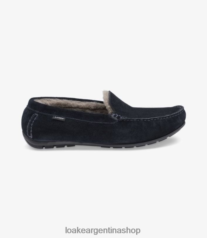 Loake guardias zapatillas DX2T4201 zapatos ante azul marino